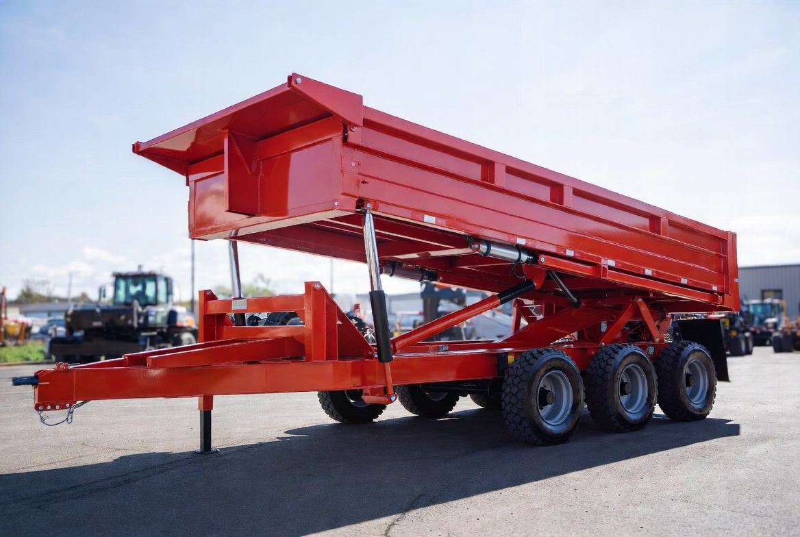 2025 Teton DT-12 Scissor Dump New dump trailer, 12' x 82", 9,990 lb GVWR, for sale at The Trailer Store in Winnemucca, Nevada (I-80), stock #TTS-2410 — front view